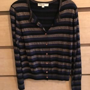 NWOT Loft sparkly striped cardigan!